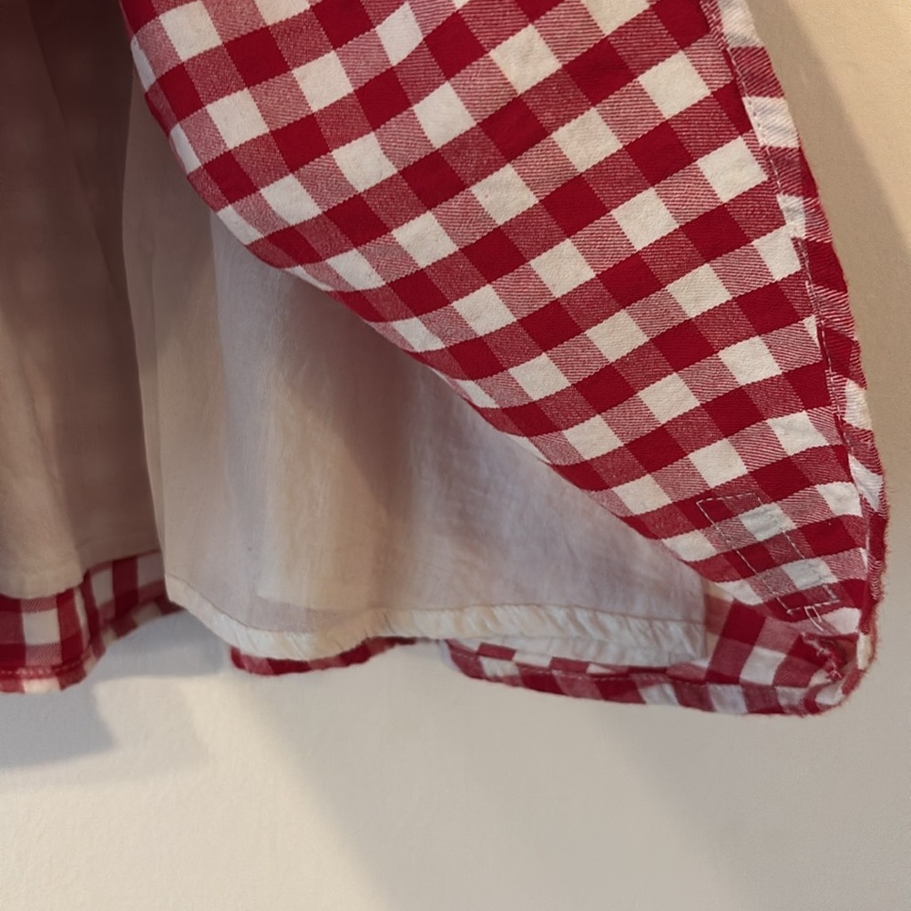Merce and Me Red and White Plaid Gingham Patriotic Casual Dress size 6 - Picture 3 of 5